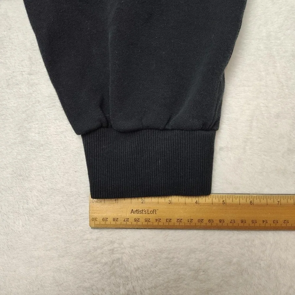 True Religion Jogger Pants Mens M Black Shine Arch‎ Classic Jogger Fleece School